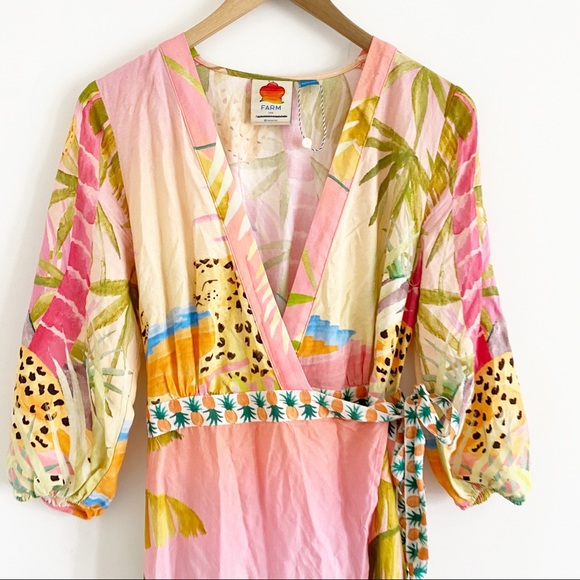 Anthropologie Farm Rio Tropical Wrap Maxi Dress - Picture 10 of 11